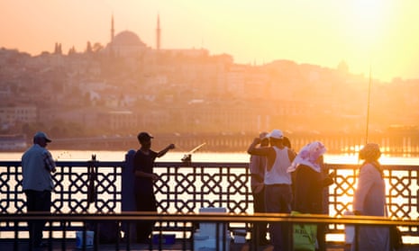 City life … Galata Bridge in Istanbul.