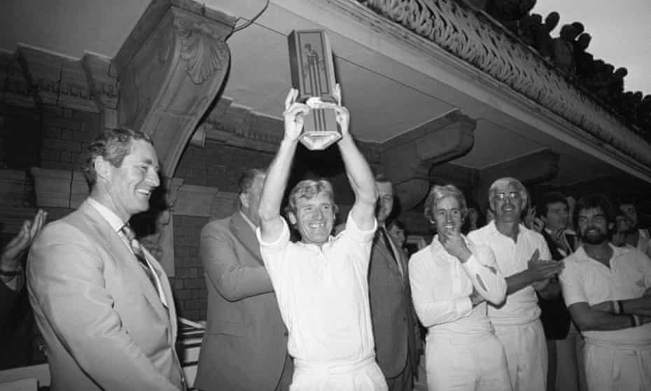 Derbyshire’s captain Barry Wood holds aloft the NatWest trophy after their victory against Northamptonshire.