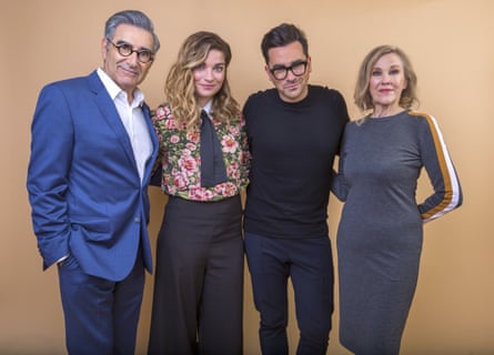 Eugene Levy, Annie Murphy, Daniel Levy and Catherine O’Hara