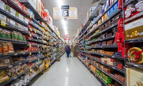  A shopper in a supermarket in Adelaide, South Australia.