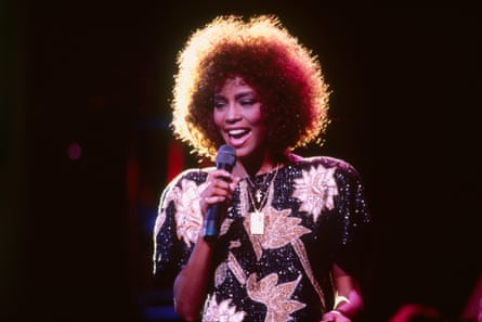 American Singer Whitney Houston on Stage