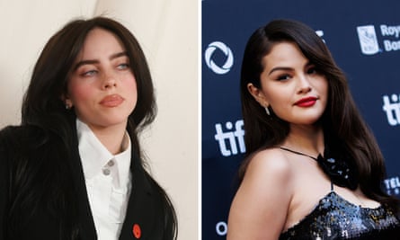 Billie Eilish, left, has Tourette syndrome; Selena Gomez has lupus and bipolar disorder.