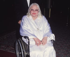 Platinum wig and rhinestones … Peggy Leein 1995.