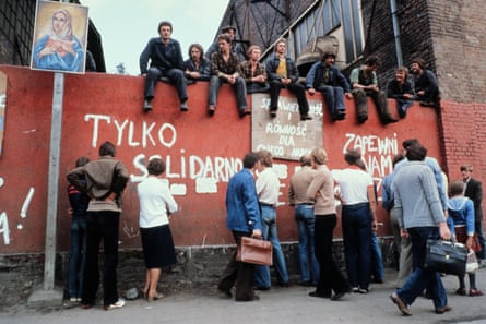 Strikers at Gdańsk shipyard in 1980.