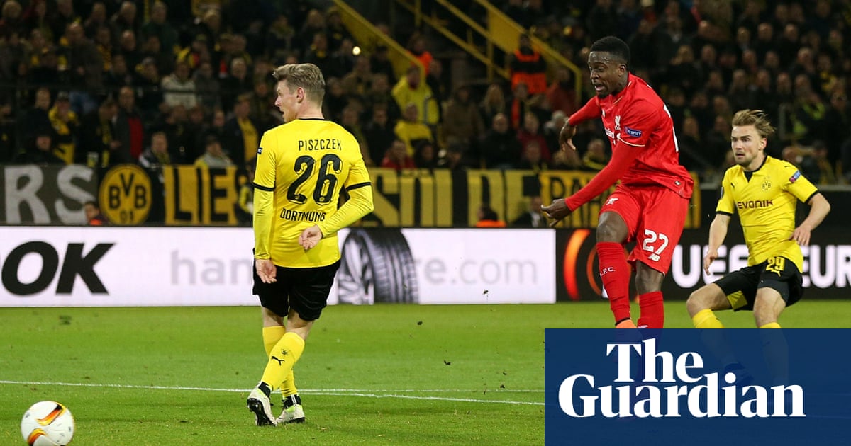 Liverpool S Divock Origi Delivers A Slender Advantage At Borussia Dortmund Europa League The Guardian Liverpool S Divock Origi Delivers A Slender Advantage At Borussia Dortmund Europa League The Guardian