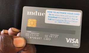 A cashless welfare card, or ‘indue card’.