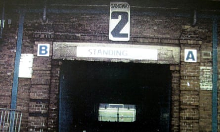 The tunnel at the Leppings Lane end, as shown to a jury at Leeds Crown Court in June 2000