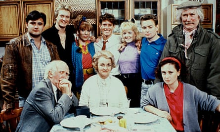 Ronald Forfar, far right, as Freddie Boswell in Carla Lane’s sitcom Bread.