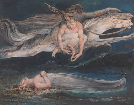 Fall into his cosmos and see things Blake’s way … Pity, c 1795, by William Blake (1757-1827).