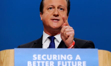 David Cameron addresses the Tory conference in October 2014.