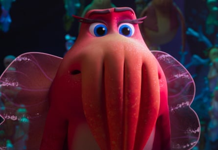 Marin the cuttlefish, played by Miranda Otto, in 2026 Australian animation The Pout-Pout Fish