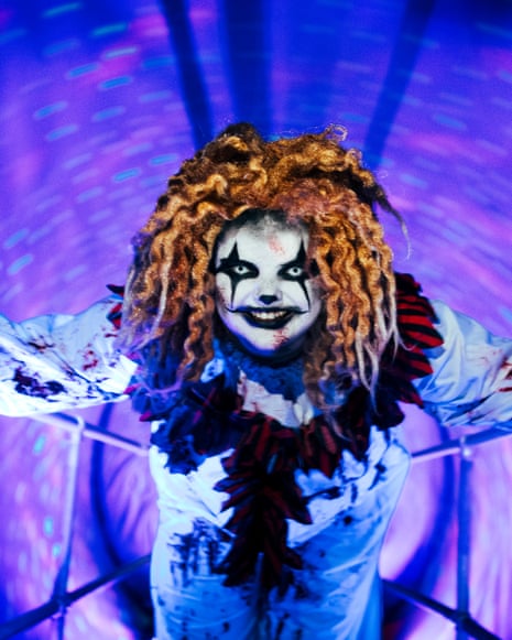 Performer in the Circus haunt at PrimEvil scare park, held annually at Roarr! outside Norwich, for Elle Hunt's piece for G2's new Behind the Scenes series.
17/10/26 Norfolk
Ali Smith for The Guardian