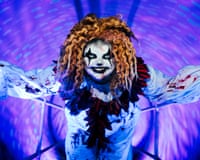 Performer in the Circus haunt at PrimEvil scare park, held annually at Roarr! outside Norwich, for Elle Hunt's piece for G2's new Behind the Scenes series.
17/10/26 Norfolk
Ali Smith for The Guardian