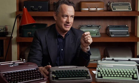 From actor to short story writer … Tom Hanks with several of his typewriters.