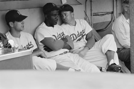 Jackie Robinson and Duke Snider in conversation