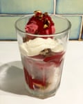 Plums are the difference: Yotam Ottolenghi and Helen Goh’s knickerbocker glory.