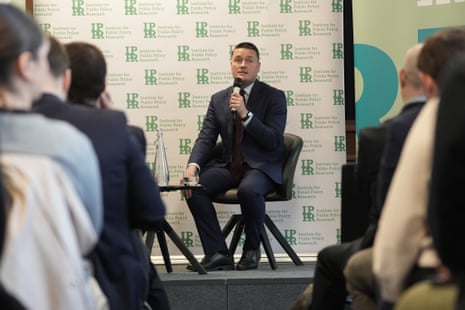 Wes Streeting speaking at the IPPR this morning.
