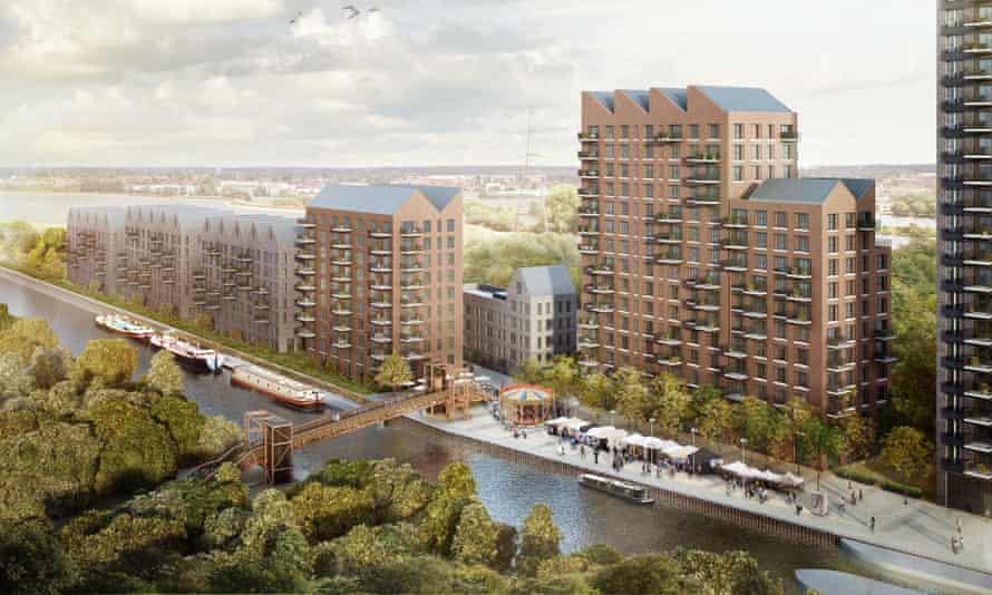 A visualisation of Hale Wharf in Tottenham Hale.