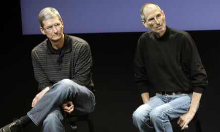 Tim Cook with his predecessor, Steve Jobs, in 2010.