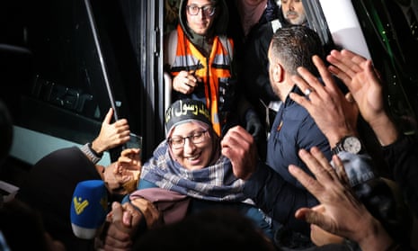 Palestinian prisoners released by Israel return to Ramallahepaselect epa10998436 Palestinian prisoners freed from the Ofer Israeli military prison are greeted by crowds awaiting their return in Beitonia, near Ramallah, West Bank, 28 November 2023. Israel and Hamas agreed to a four-day ceasefire, mediated by Qatar, the US, and Egypt, that came into effect at 05:00 AM GMT on 24 November. 50 Israeli hostages, women and children are to be released by Hamas and 150 Palestinian women and children that were detained in Israeli prisons are to be released by Israel in exchange. More than 14,000 Palestinians and at least 1,200 Israelis have been killed, according to the Gaza Government media office and the Israel Defense Forces (IDF), since Hamas militants launched an attack against Israel from the Gaza Strip on 07 October, and the Israeli operations in Gaza and the West Bank which followed it. EPA/ALAA BADARNEH