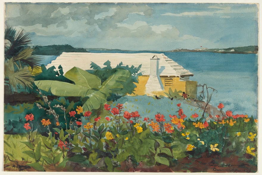 Flower Garden and Bungalow, Bermuda (1899) by Winslow Homer.