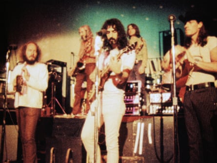 Frank Zappa performing with the Mothers of Invention.