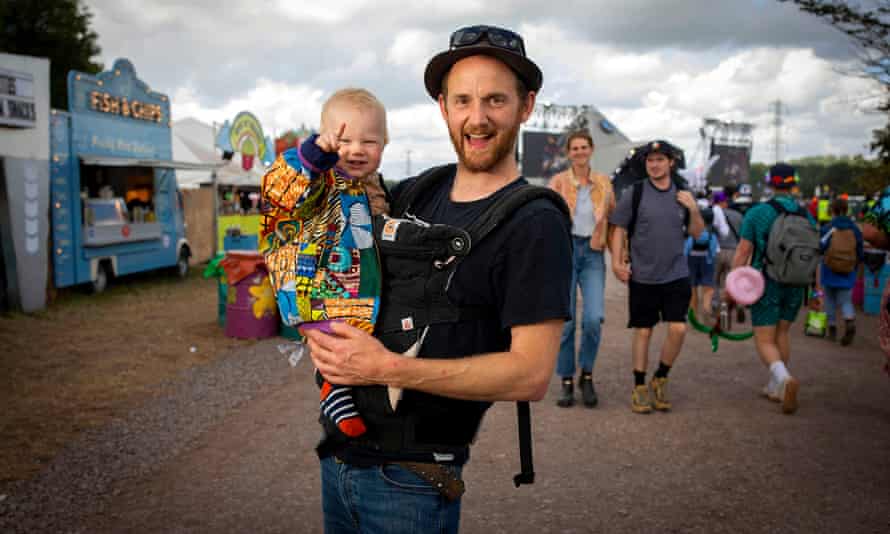 One-year-old Rafferty with his dad, Charlie O’Beirne
