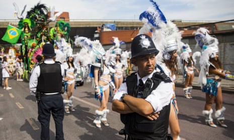 Metropolitan police officers on duty at last year's Notting Hill carnival