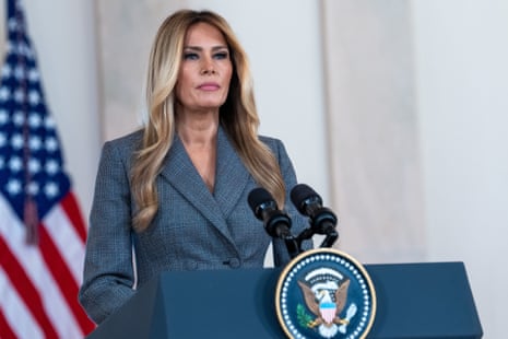 Melania Trump speaking at the White House