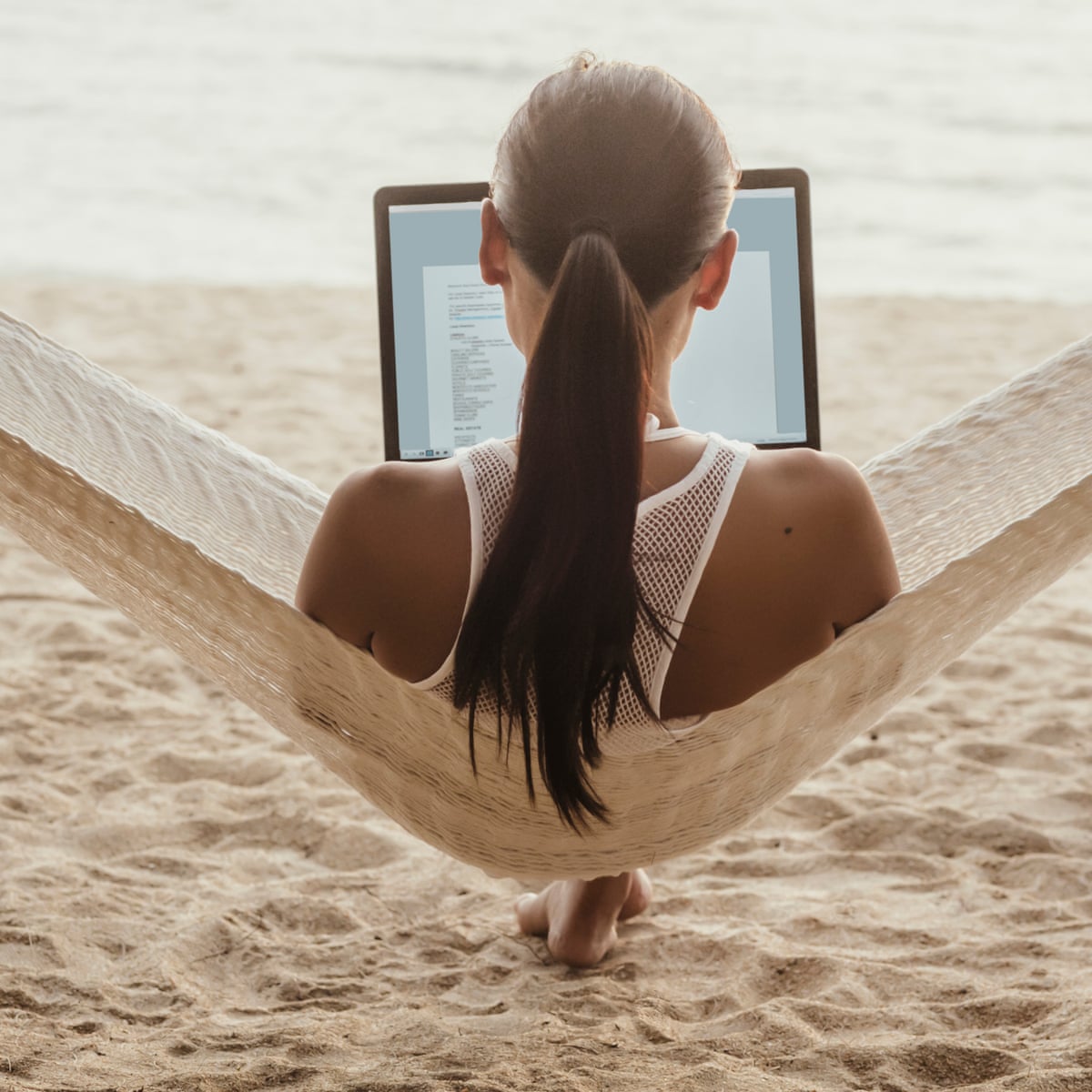 The 'workation': why working from a dream destination isn't all sunshine |  Life and style | The Guardian