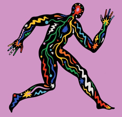 An illustration of a man's nervous system