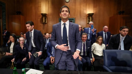 Kevin Warsh at the conclusion of a Senate confirmation hearing on Capitol Hill