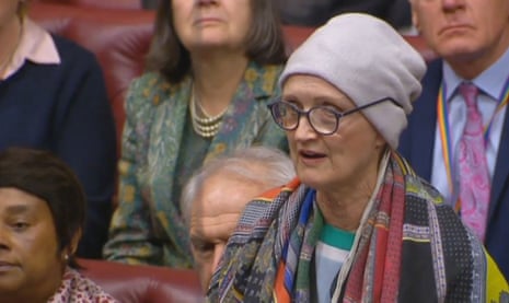 Tessa Jowell speaking in the House of Lords in London, after she was diagnosed last May with a high-grade brain tumour