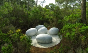 The new culture destination award for Europe went to Fondation Carmignac on Porquerolles Island, off the coast of southern France. These massive egg shaped sculptures were form art of Couve/the Brood by environmental artist Nils-Udo. See more from the gallery complex here.