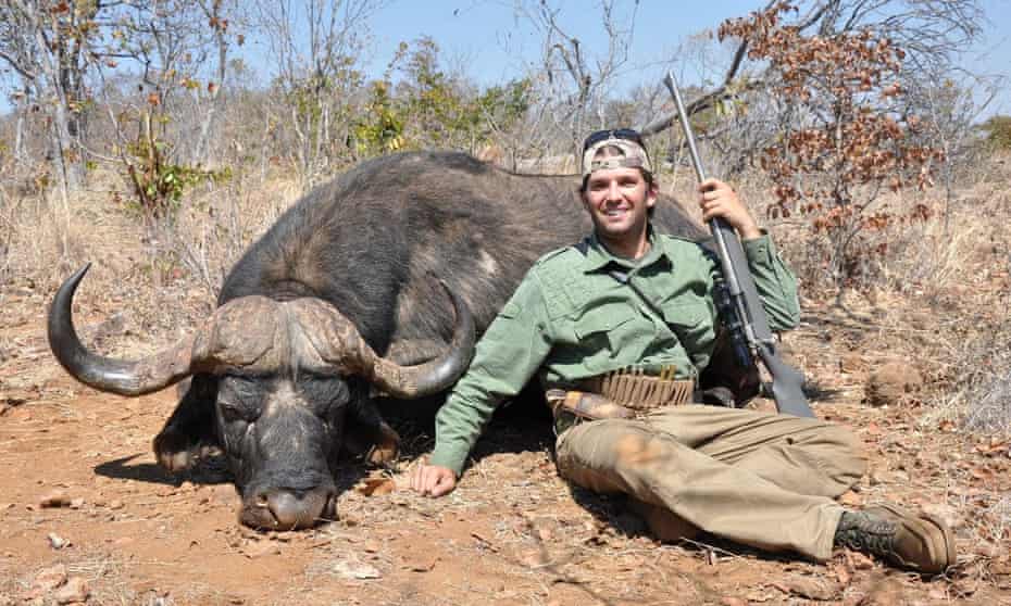Donald Trump Jr on a hunting trip in Zimbabwe.