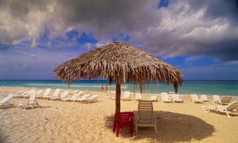 Parasol on Varadero beach, Cuba