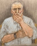 Court sketch of Peter Sullivan at appeal hearing