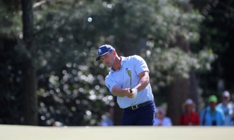 Bryson DeChambeau is at the top of the leaderboard on day two of the Masters in Augusta.