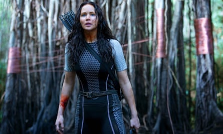 Jennifer Lawrence in the film The Hunger Games.