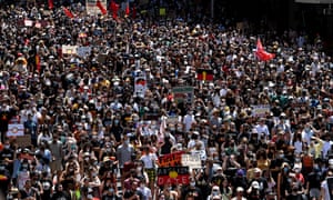 Thousands of protesters have gathered in Sydney.