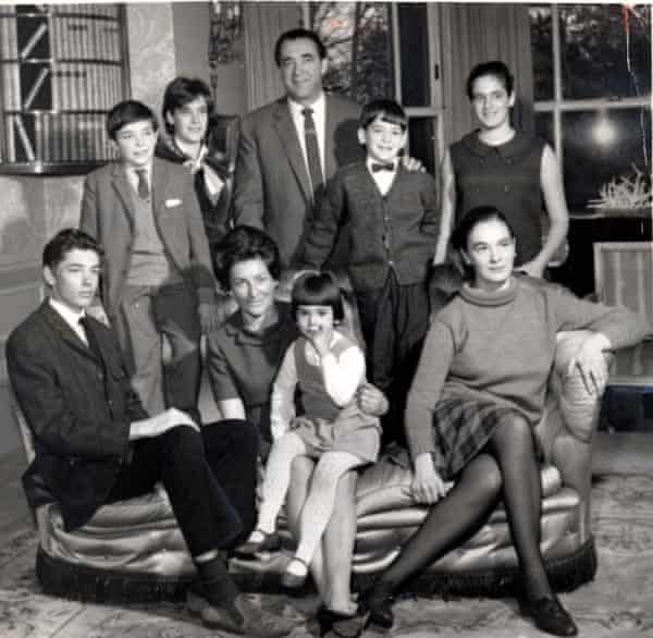 Robert Maxwell with Betty and their children.