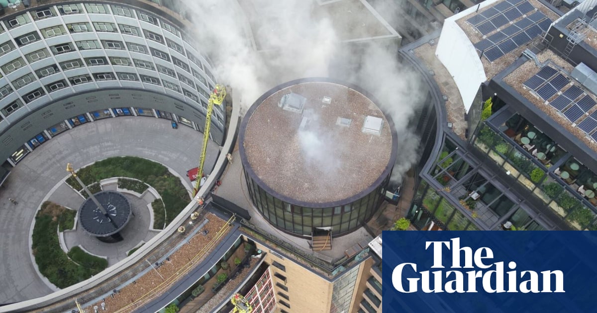 Firefighters tackle blaze at BBC's former HQ in west London