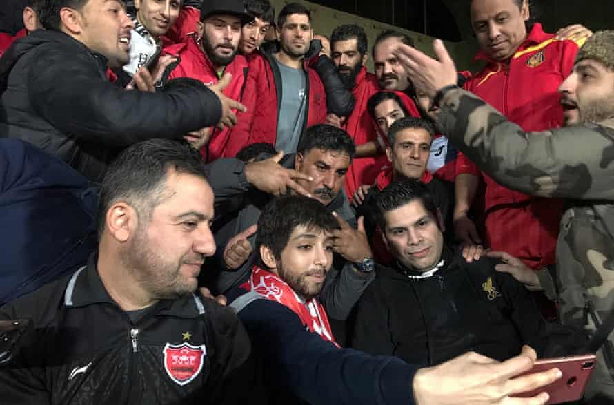 After she entered the Azadi stadium in Tehran, Zeinab took selfies with male football fans who have since become friends.