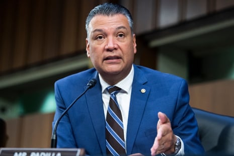 United States Senator Alex Padilla (Democrat of California), speaks during a Senate Judiciary Committee hearing in Washington, D.C., on Wednesday, 29 September, 2021.