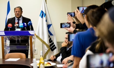 Itmar Ben Gvir, the leader of the Jewish Power party, i Jerusalem on Monday.