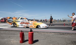 Mark Flavell’s Funny Car 7.8 litre recorded the fastest time of the day of 5.41 seconds for the track.