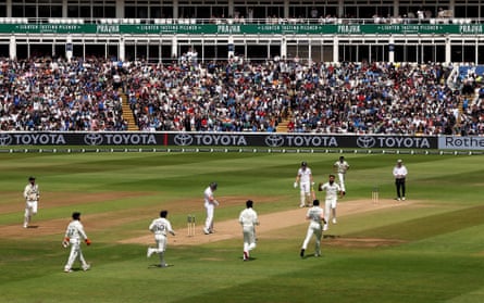 Akash Deep celebrates taking the wicket of Ollie Pope on day five