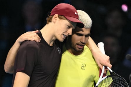 Jannik Sinner sees off Carlos Alcaraz in straight sets to defend ATP Finals title | ATP Finals | The Guardian