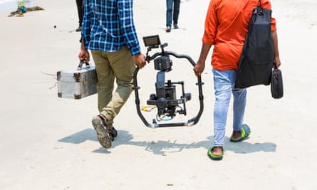 Awkward lifting … documentary fim-makers.
