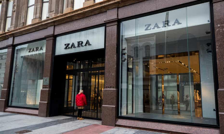 A closed Zara store